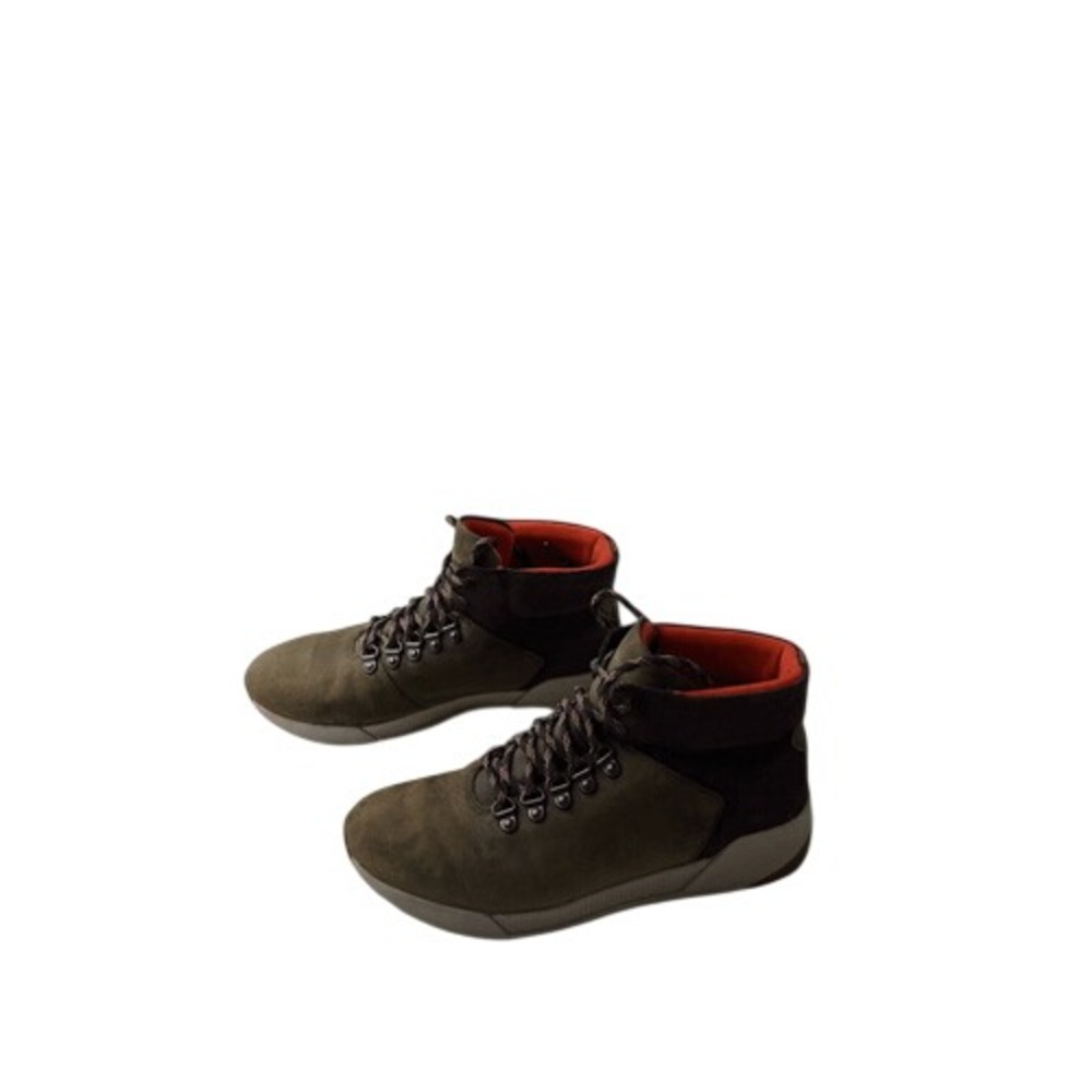 Timberland Kiri Up Waterproof Leather Hiker Boots Ankle Booties Olive Green Sz 8